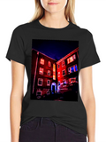 Illuminated Building Graphic Tee