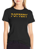 Pottery Is My Therapy Black T-Shirt