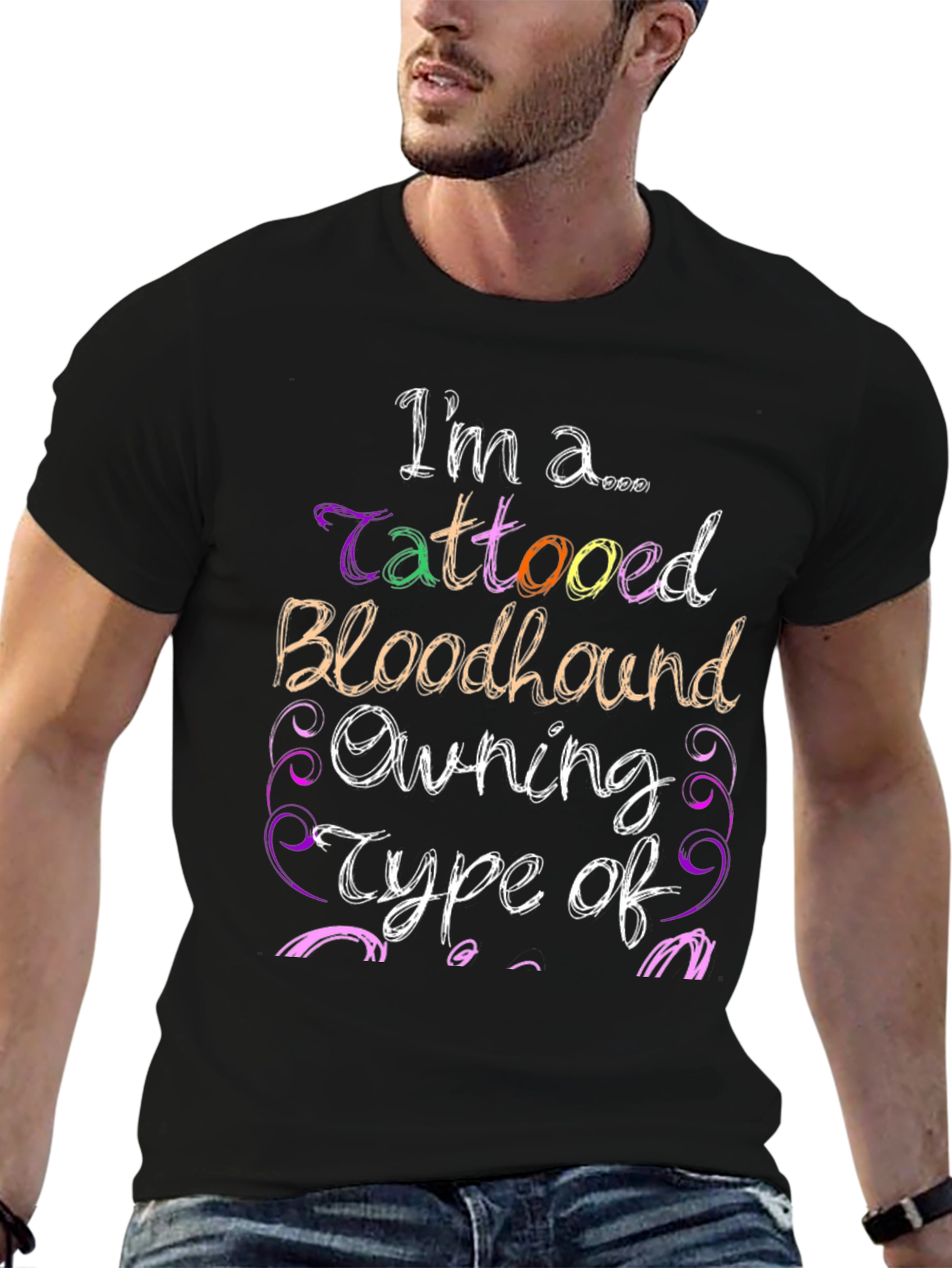 Tattooed Bloodhound Owner T-Shirt