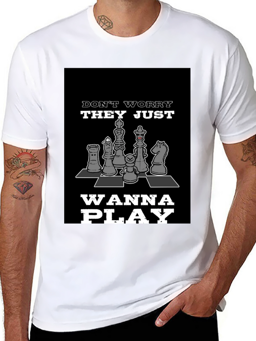 Chess Piece Playful Graphic T-Shirt