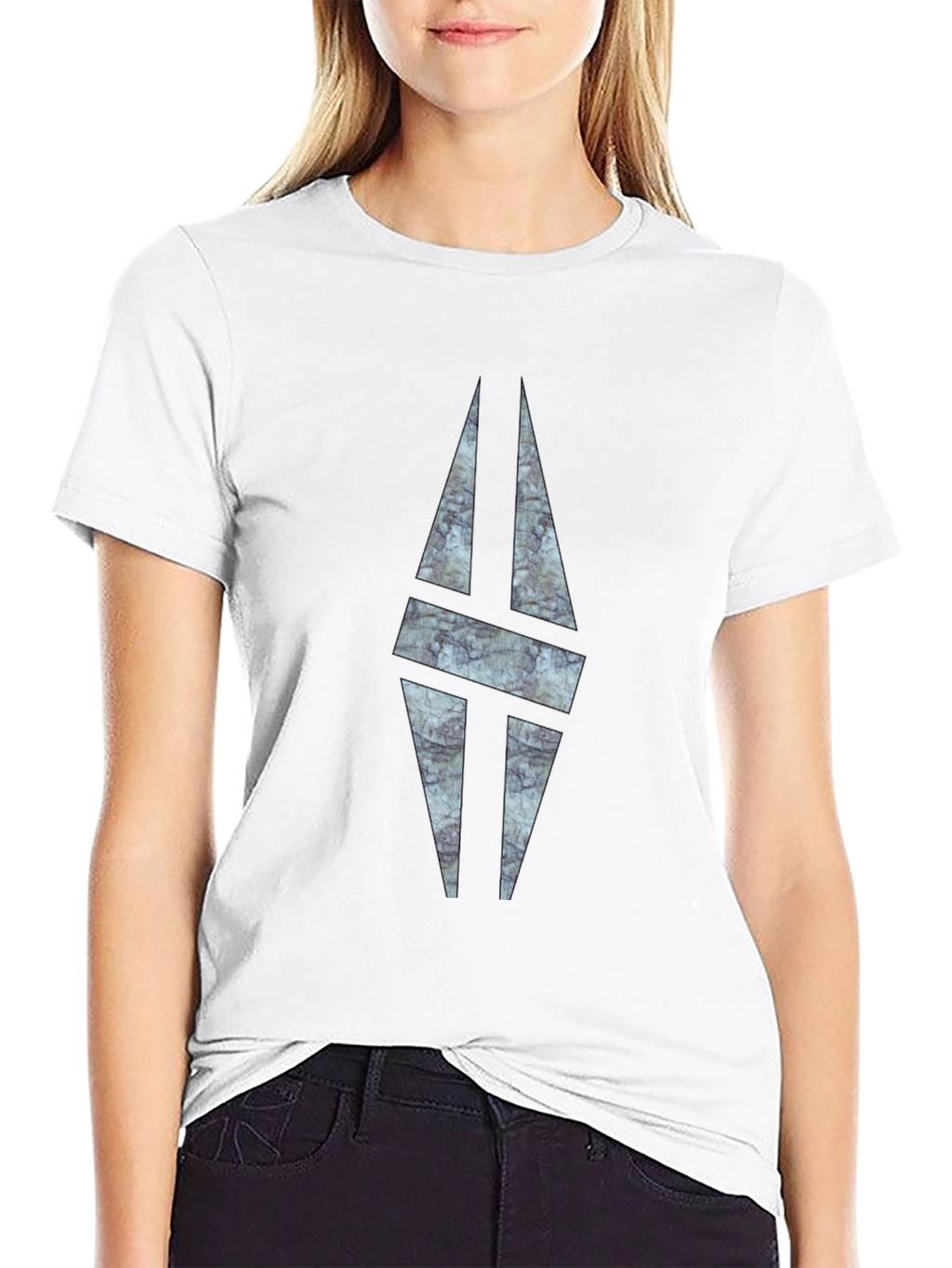 Modern Graphic Print Black T-Shirt