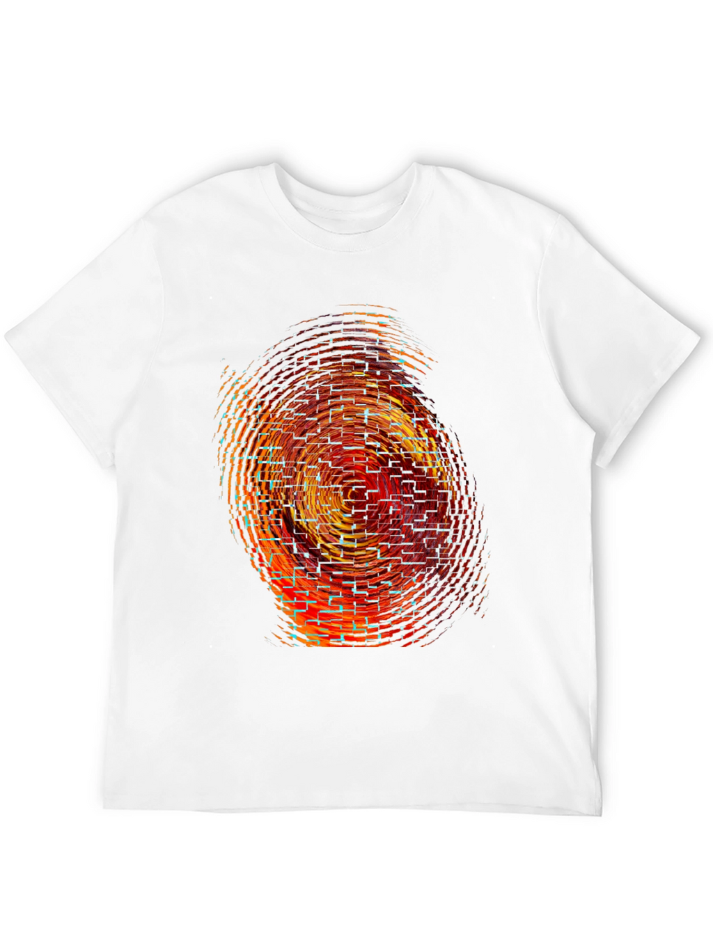 Abstract Graphic Print Black Crew Neck T-Shirt