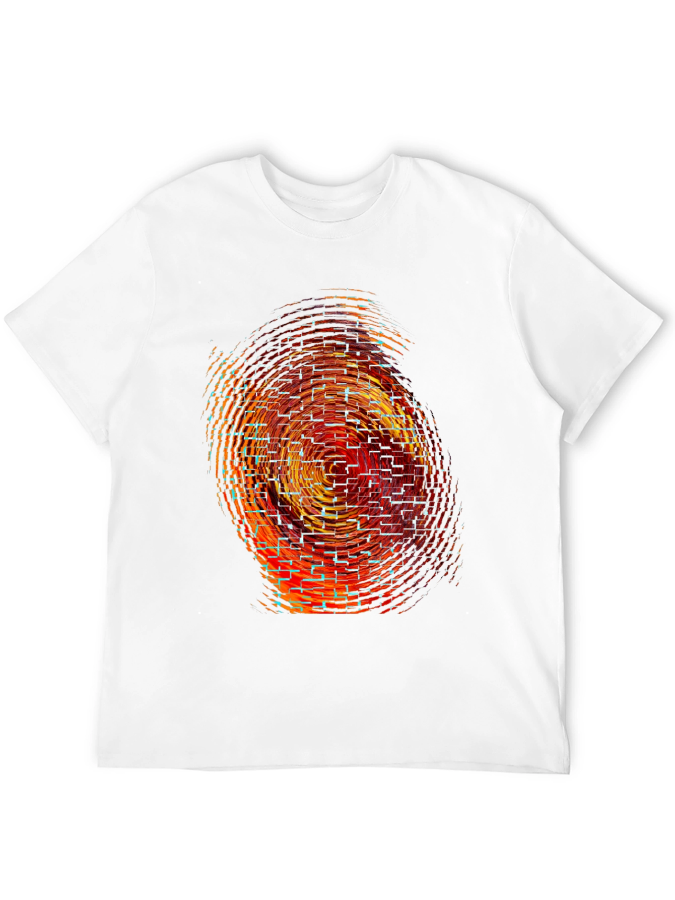 Abstract Graphic Print Black Crew Neck T-Shirt