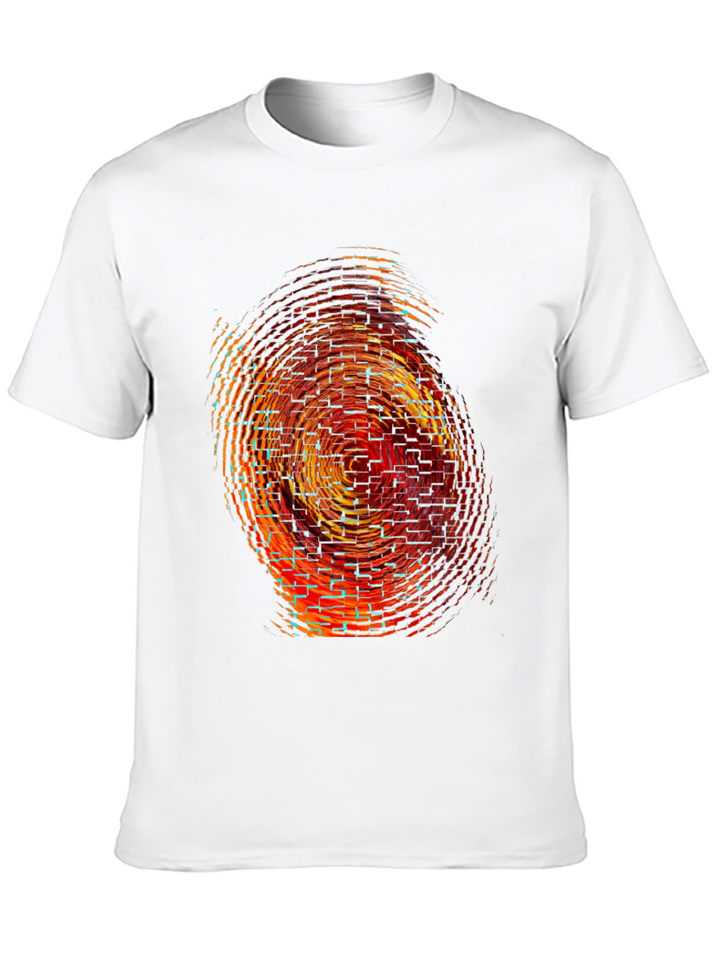 Abstract Graphic Print Black Crew Neck T-Shirt