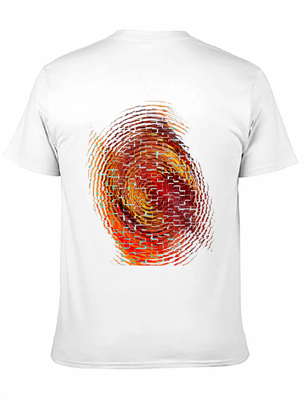 Abstract Graphic Print Black Crew Neck T-Shirt