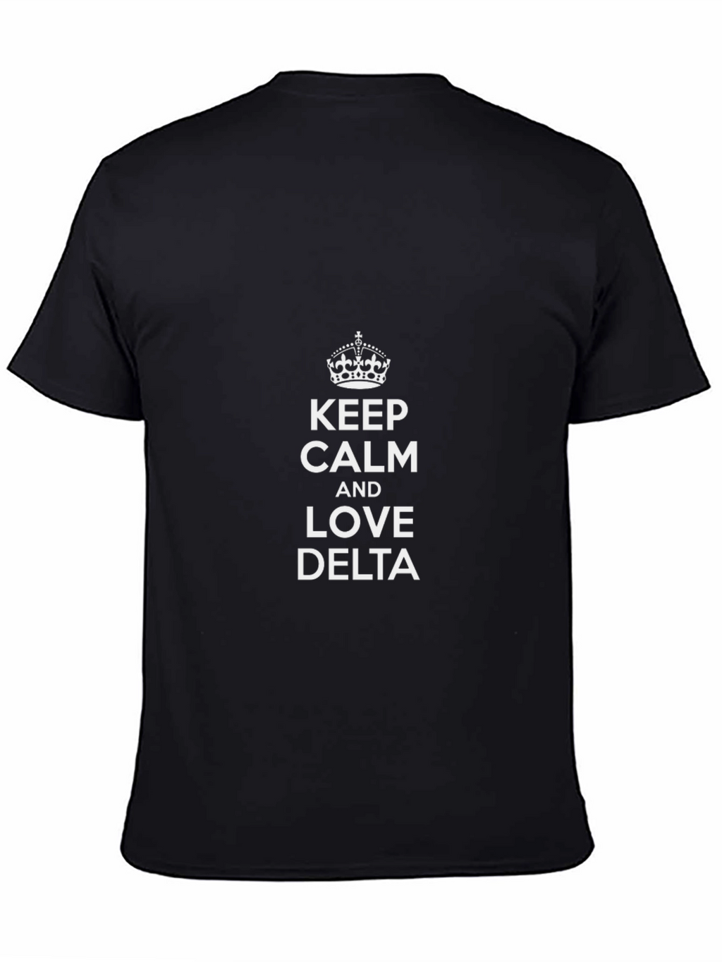 Keep Calm and Love Delta Black T-Shirt