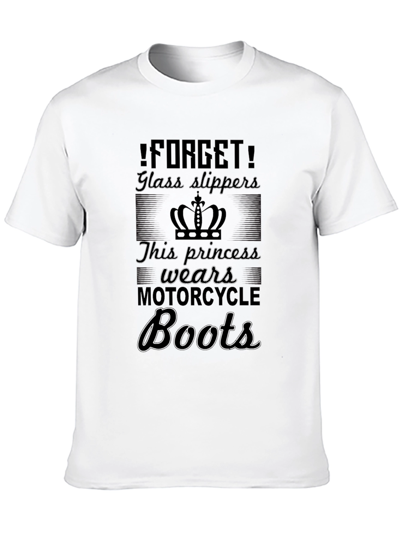 Motorcycle Princess Black T-Shirt