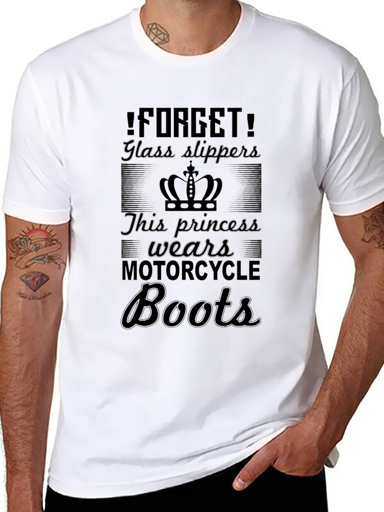 Motorcycle Princess Black T-Shirt