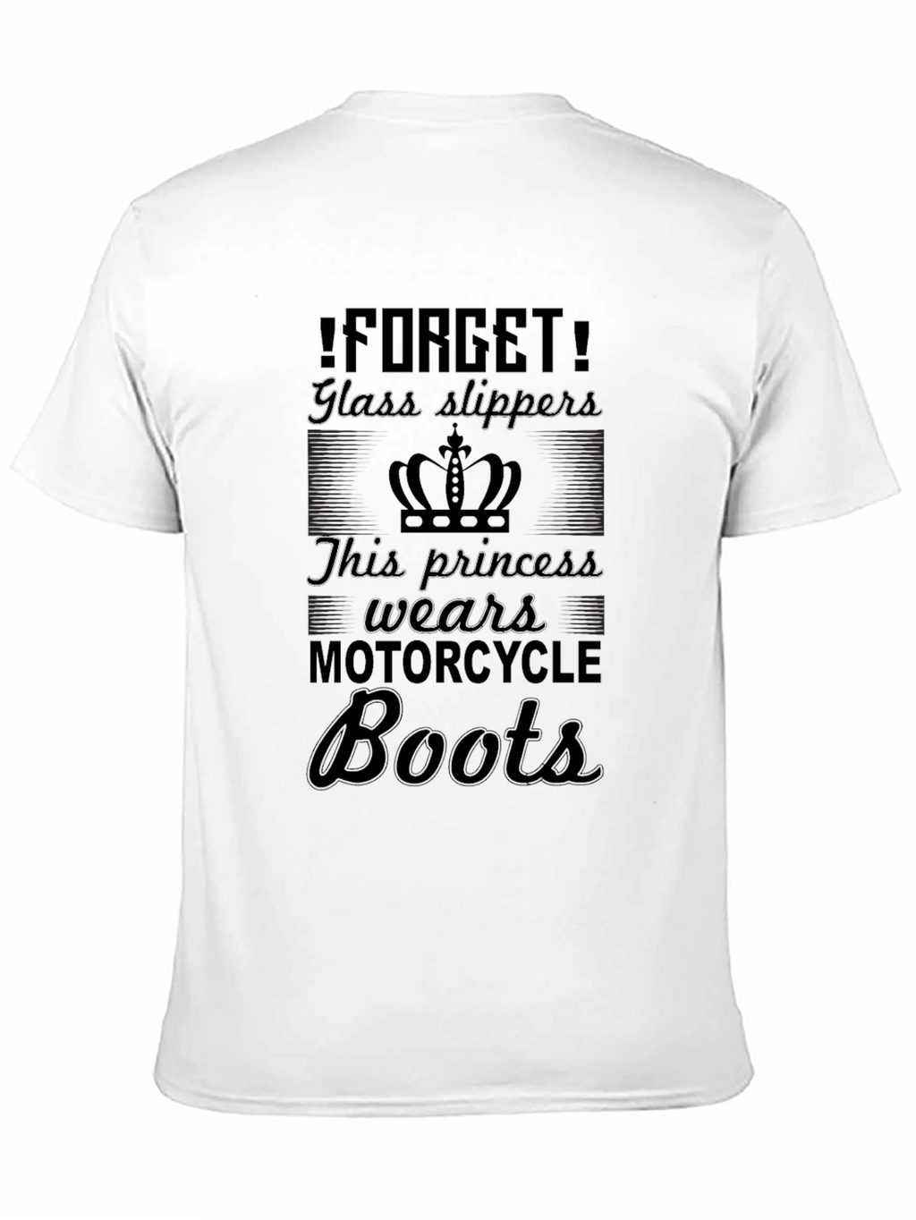 Motorcycle Princess Black T-Shirt
