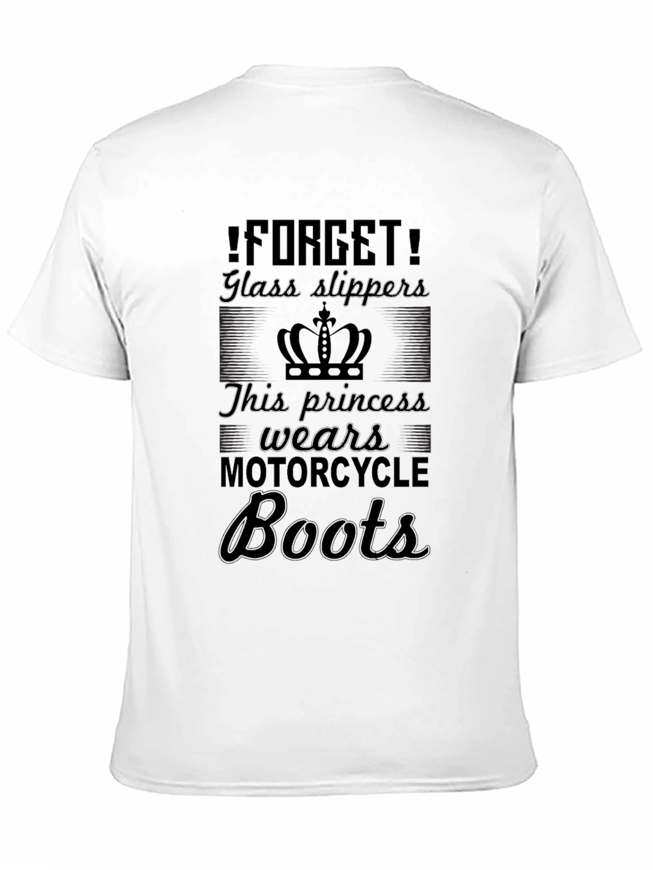 Motorcycle Princess Black T-Shirt