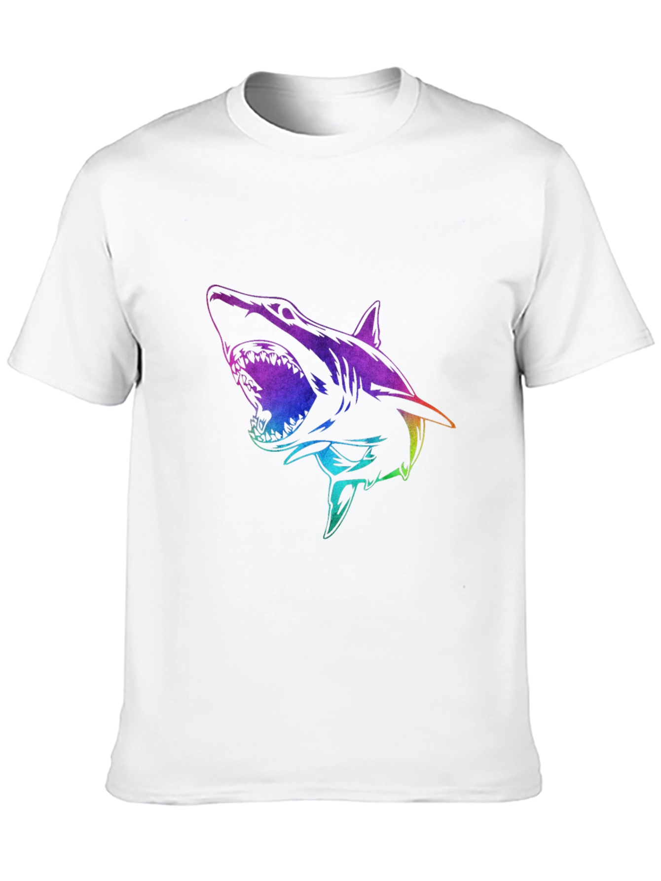 Shark Graphic Print Mens Black T-Shirt