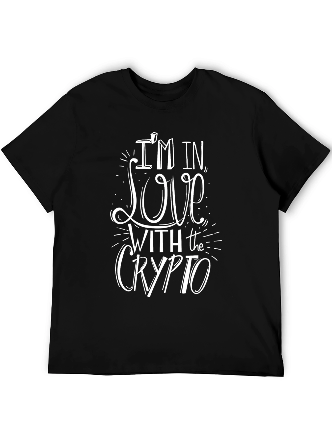 Crypto Lover Black T-Shirt: Im In Love With The Crypto Design