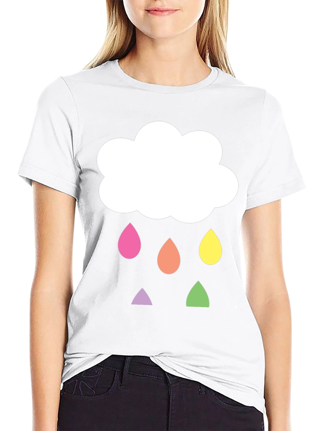 Cloud Raindrop Graphic T-Shirt - Fun & Unique!