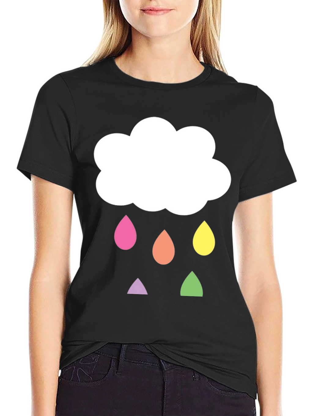 Cloud Raindrop Graphic T-Shirt - Fun & Unique!