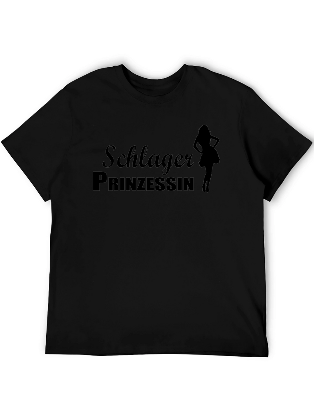 Schlager Prinzessin Black Graphic T-Shirt