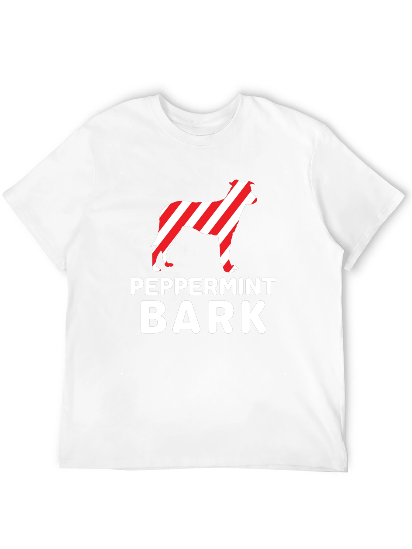 Peppermint Bark Dog T-Shirt – Festive Christmas Dog Lover Tee