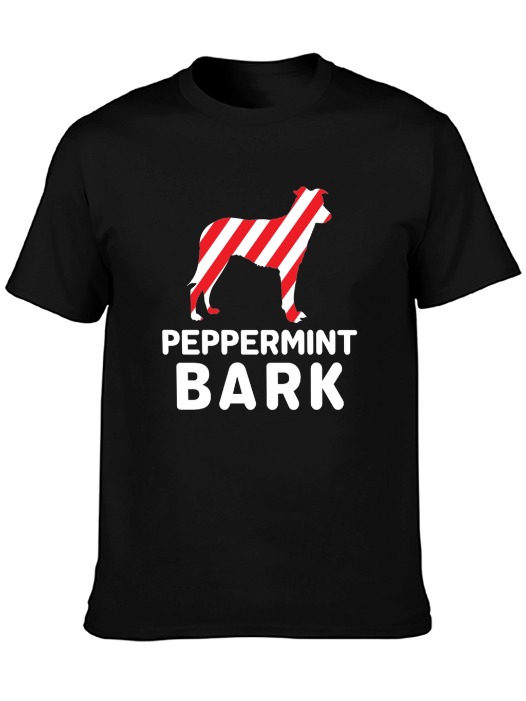 Peppermint Bark Dog T-Shirt – Festive Christmas Dog Lover Tee