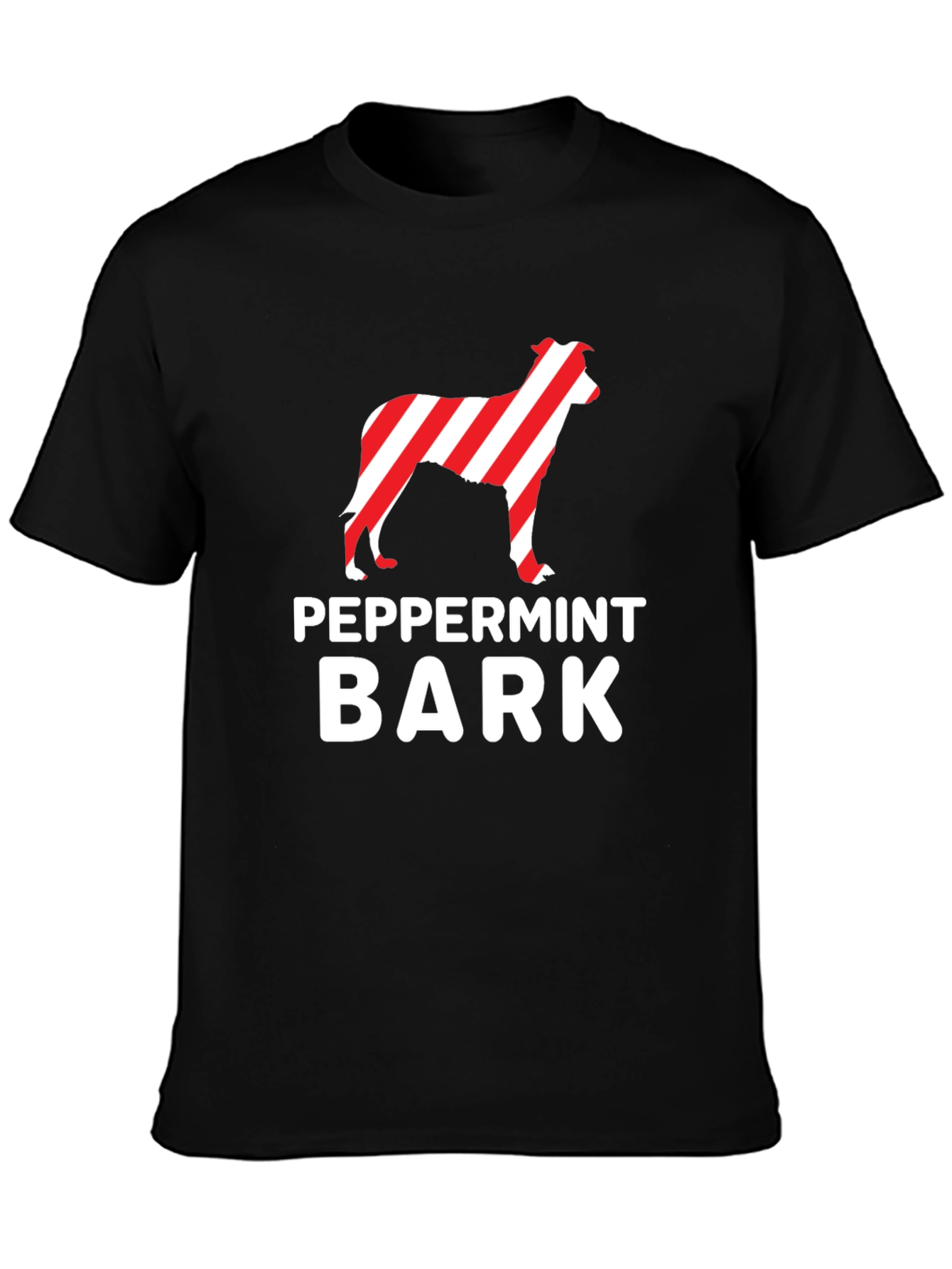 Peppermint Bark Dog T-Shirt – Festive Christmas Dog Lover Tee