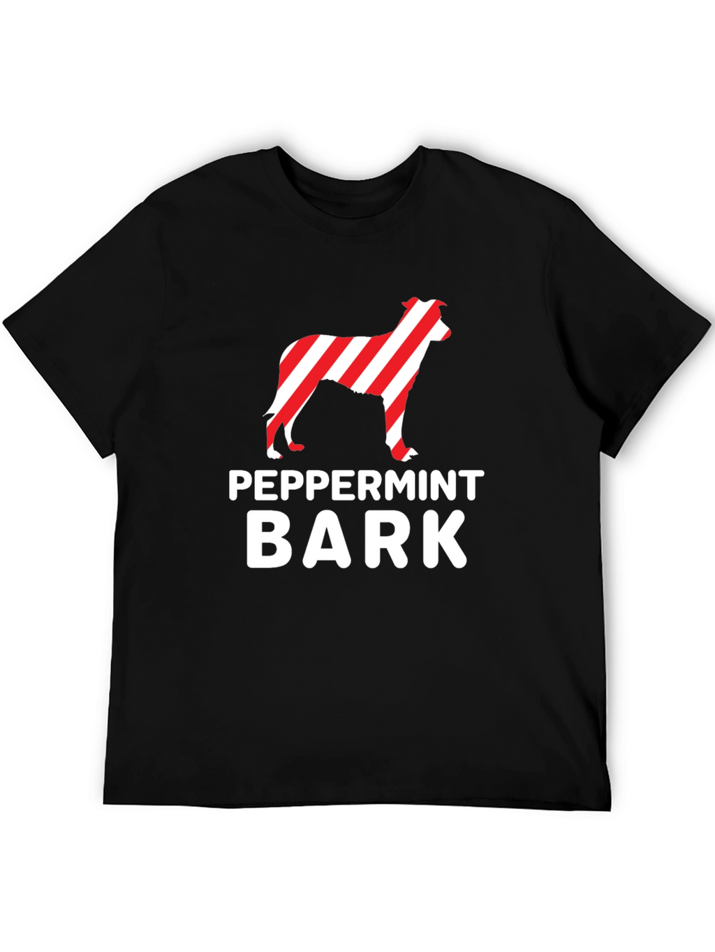 Peppermint Bark Dog T-Shirt – Festive Christmas Dog Lover Tee