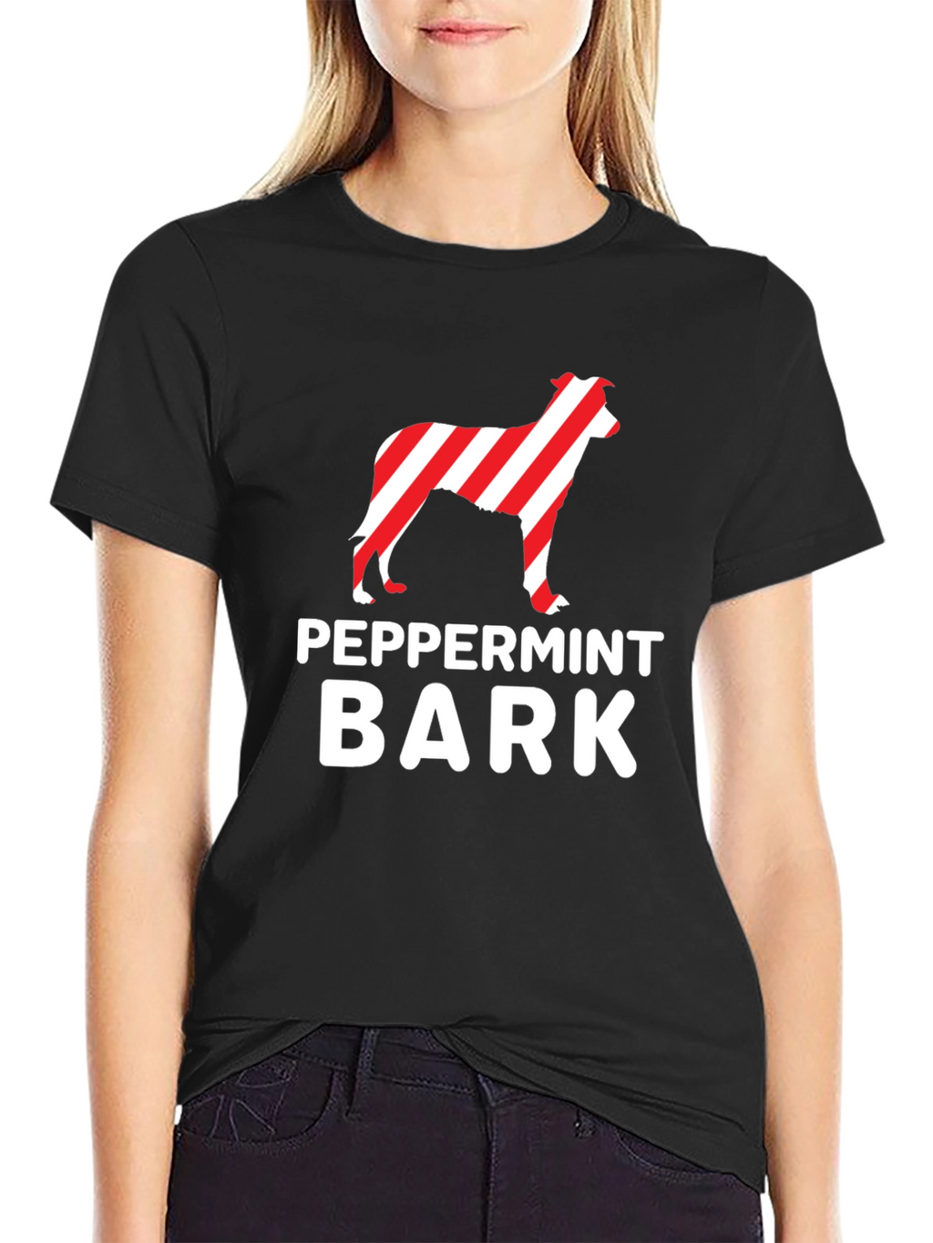 Peppermint Bark Dog T-Shirt – Festive Christmas Dog Lover Tee