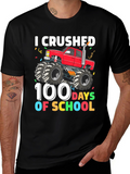 I Crushed 100 Days Of School Monster Truck Tee