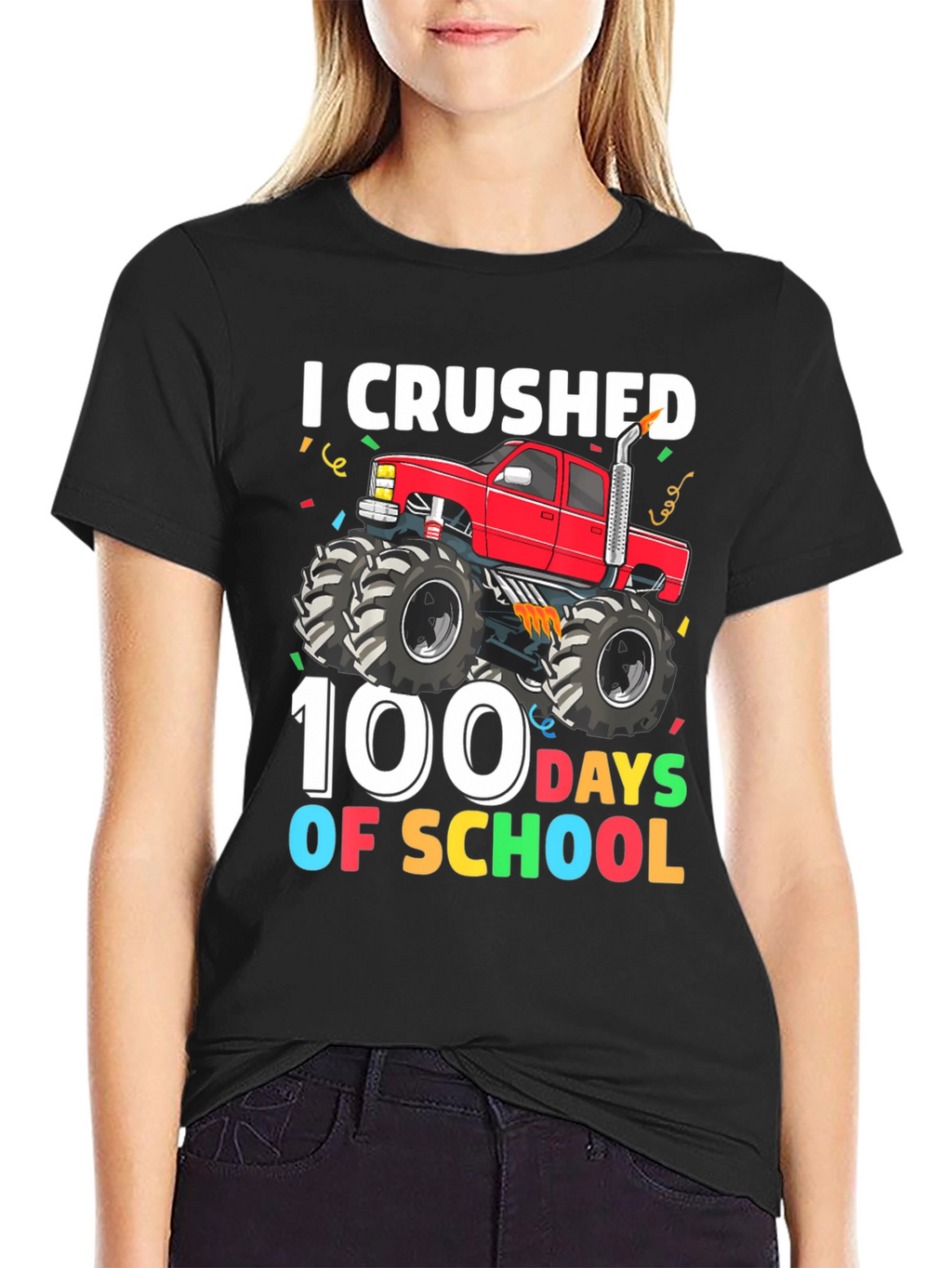 I Crushed 100 Days Of School Monster Truck Tee