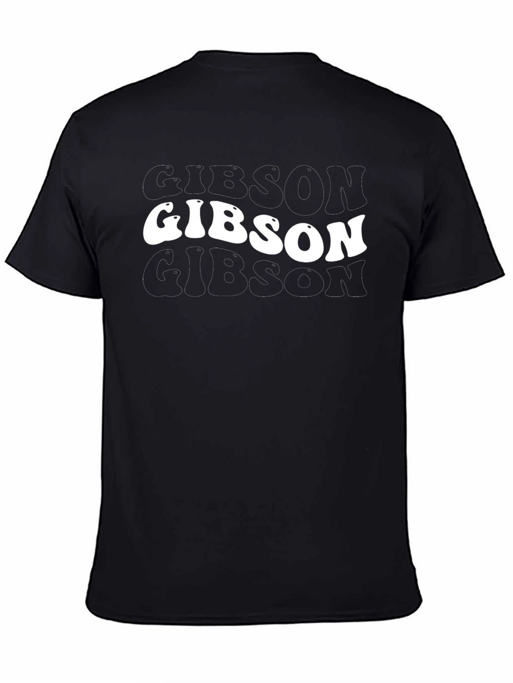 Retro Gibson Graphic Tee - Mens Black T-Shirt