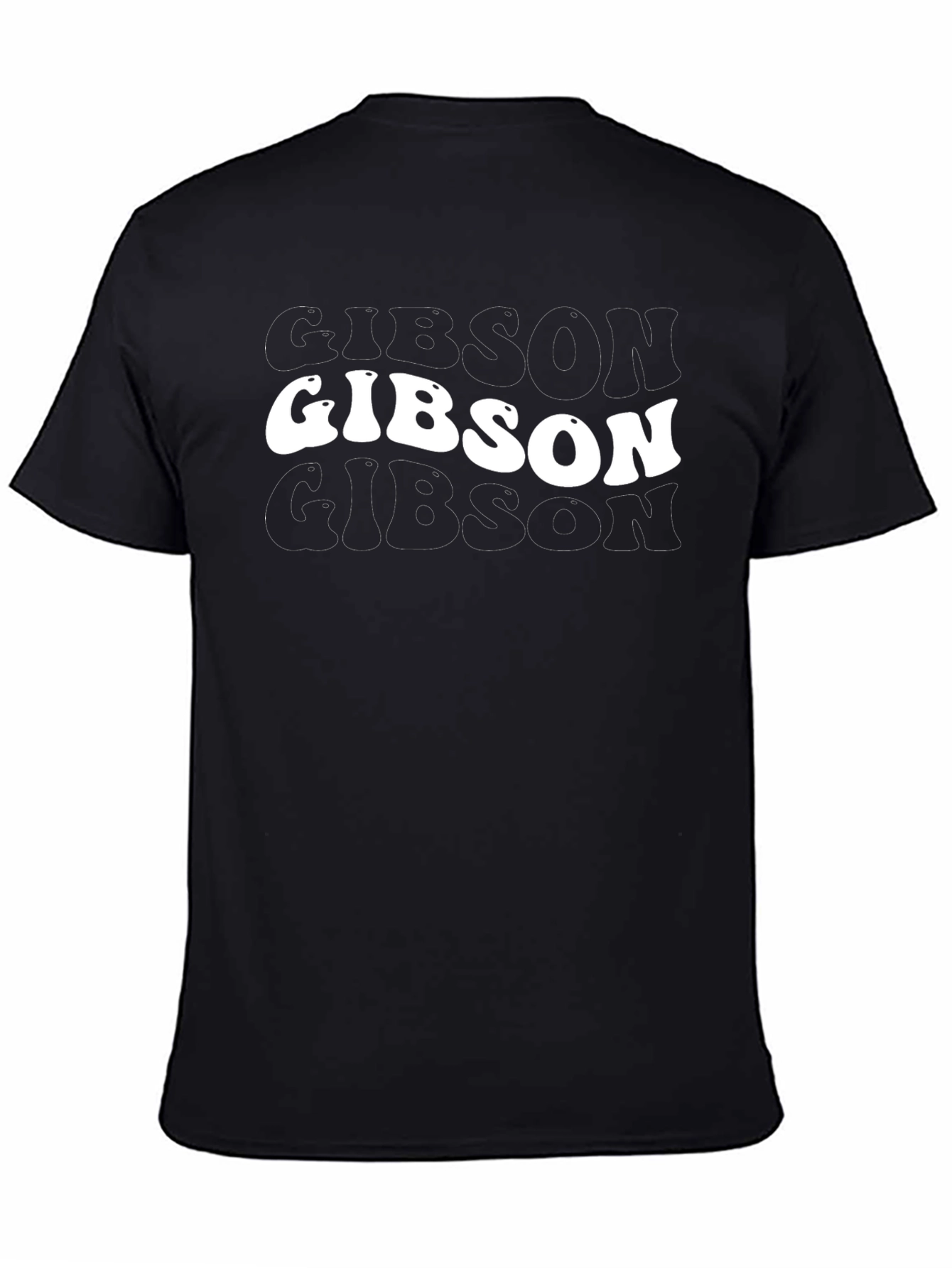 Retro Gibson Graphic Tee - Mens Black T-Shirt
