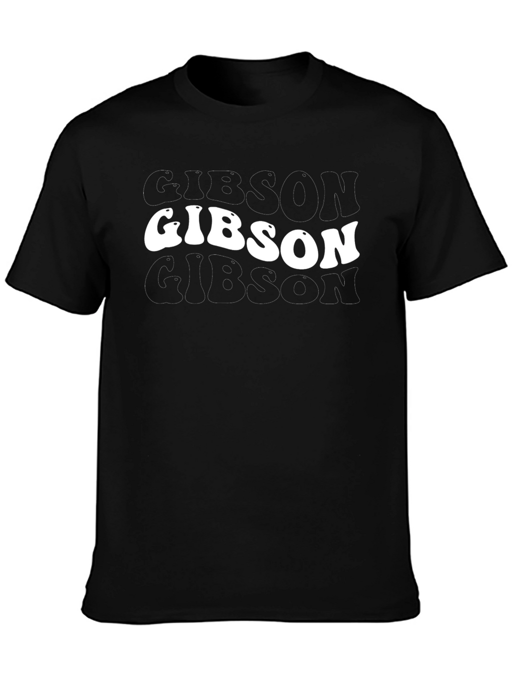 Retro Gibson Graphic Tee - Mens Black T-Shirt