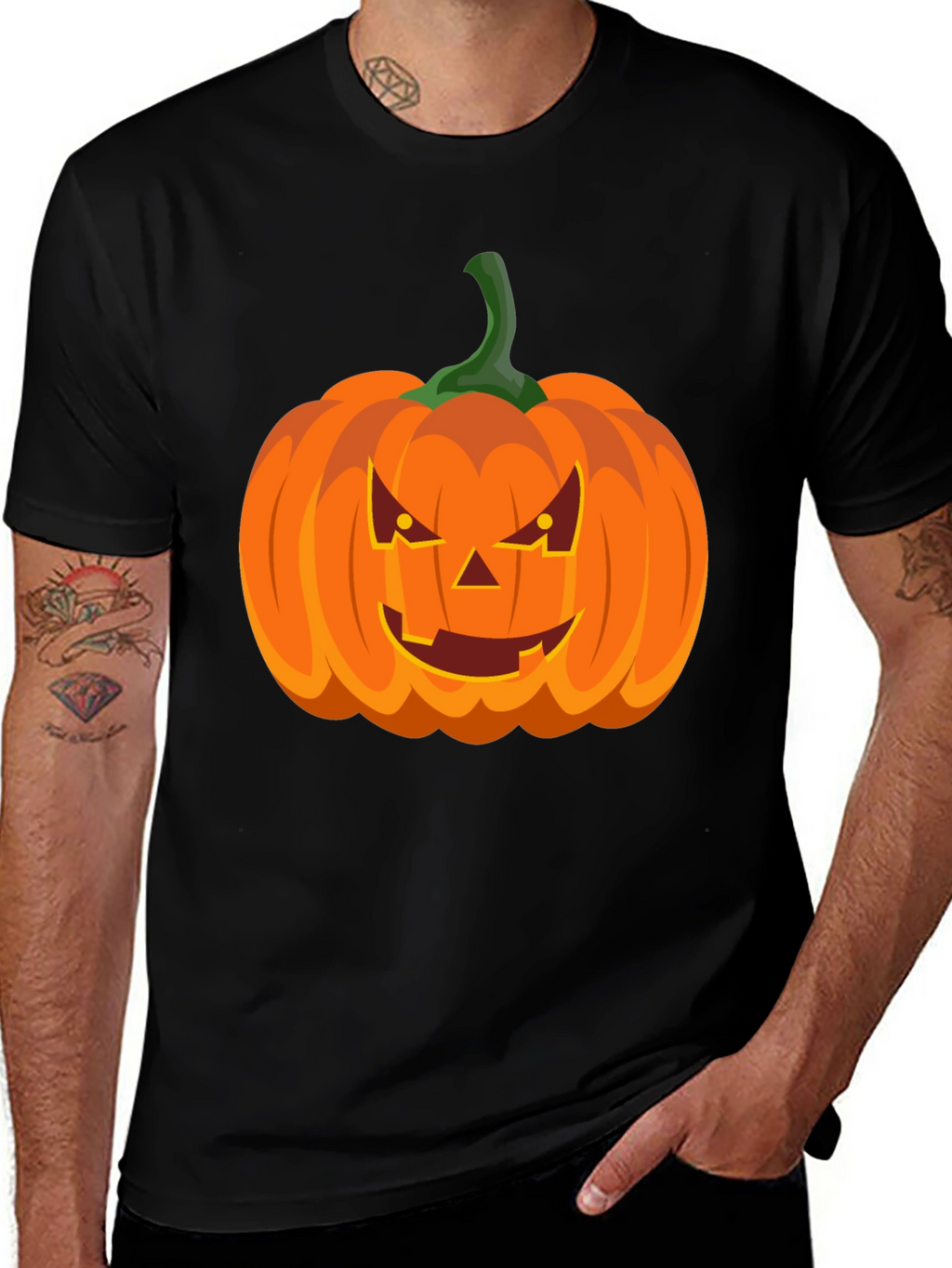 Halloween Pumpkin T-Shirt - Mens Graphic Tee