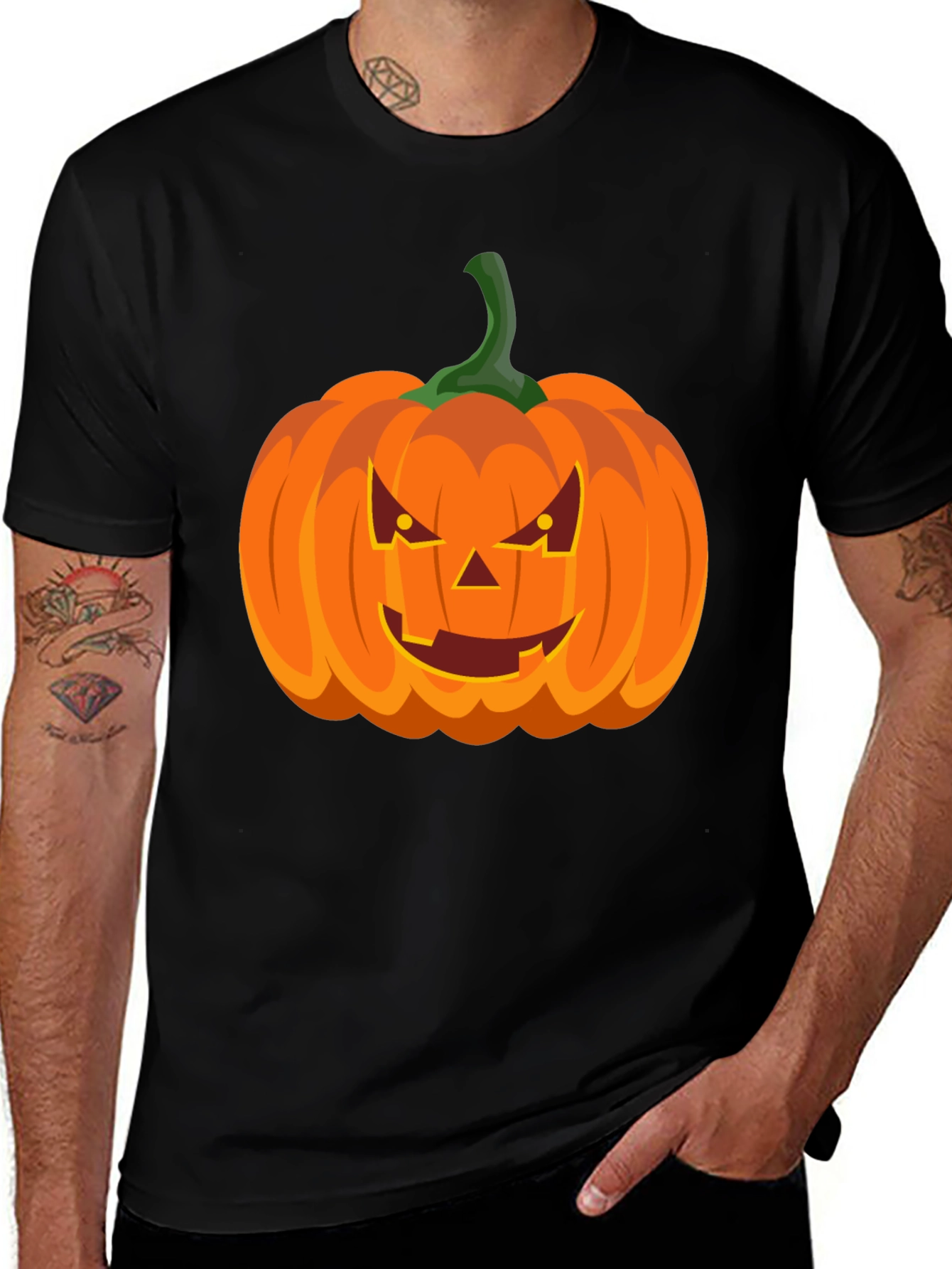 Halloween Pumpkin T-Shirt - Mens Graphic Tee