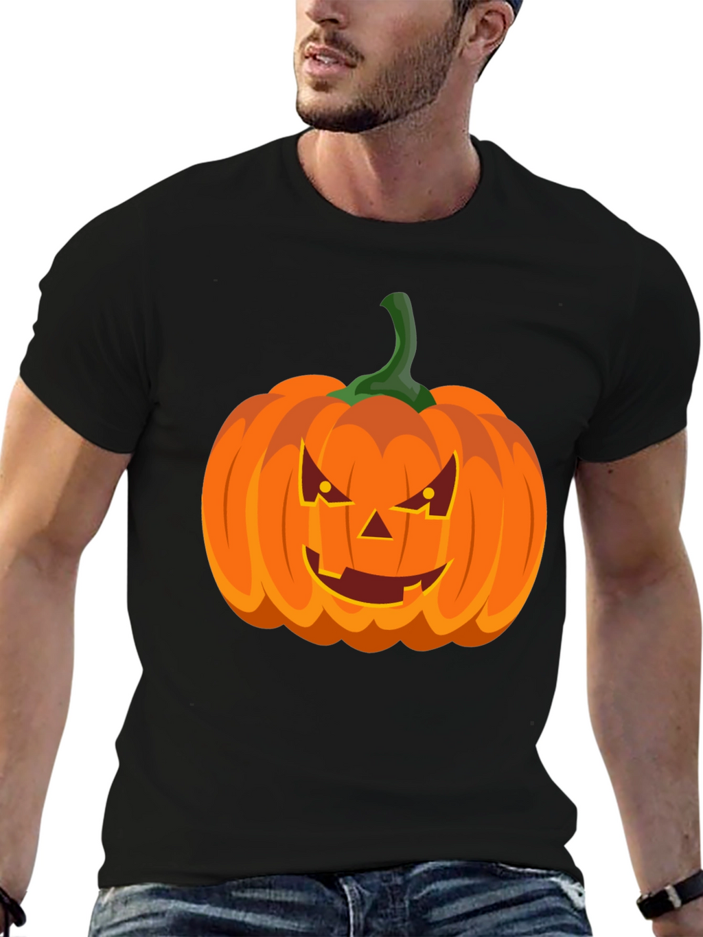 Halloween Pumpkin T-Shirt - Mens Graphic Tee