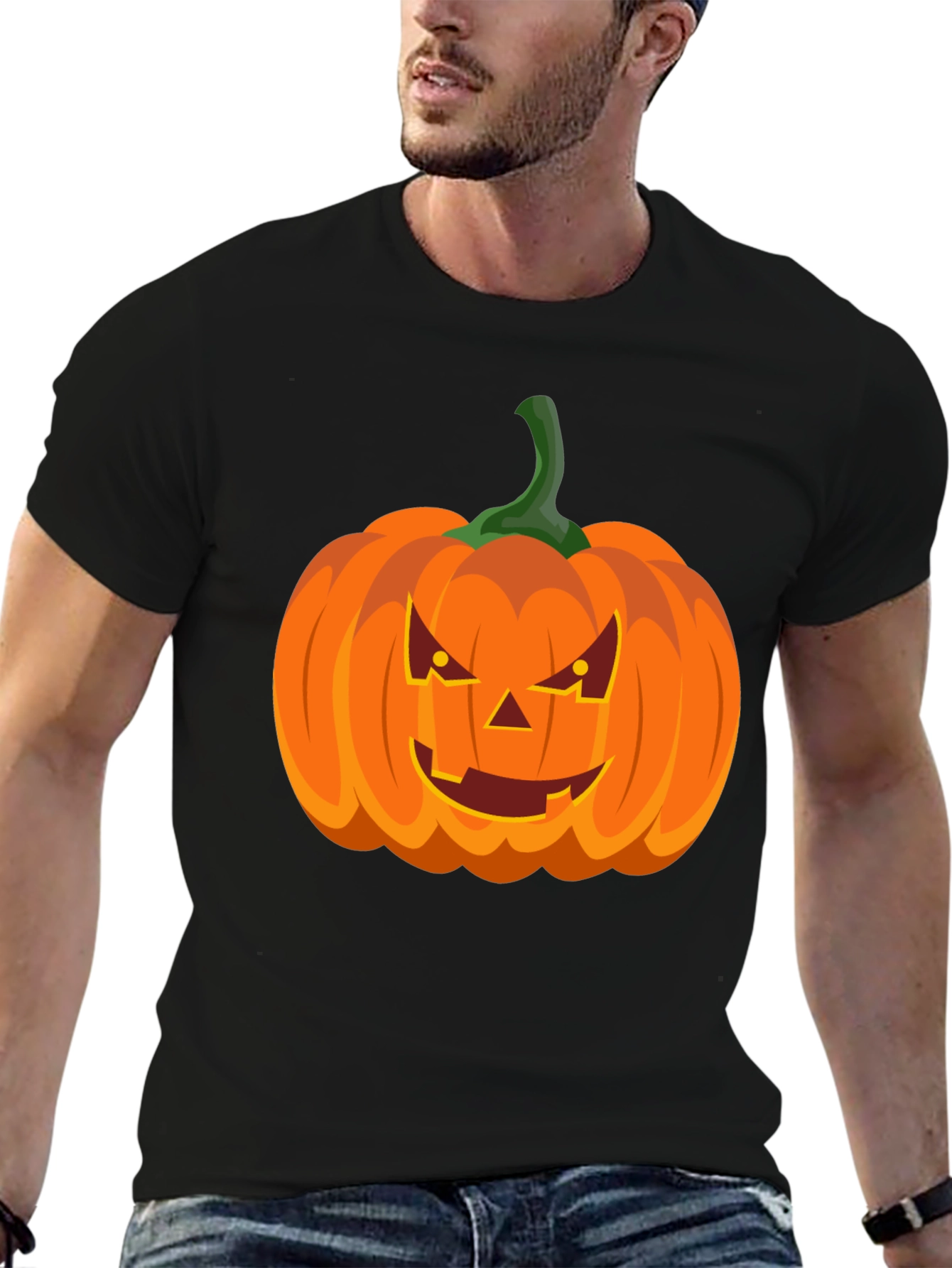 Halloween Pumpkin T-Shirt - Mens Graphic Tee