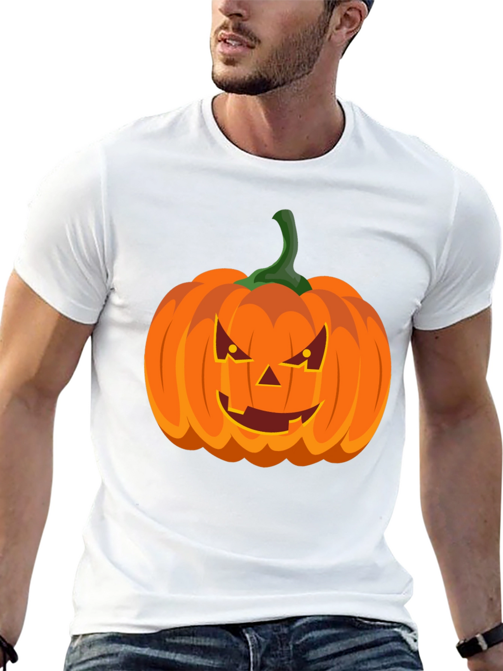 Halloween Pumpkin T-Shirt - Mens Graphic Tee