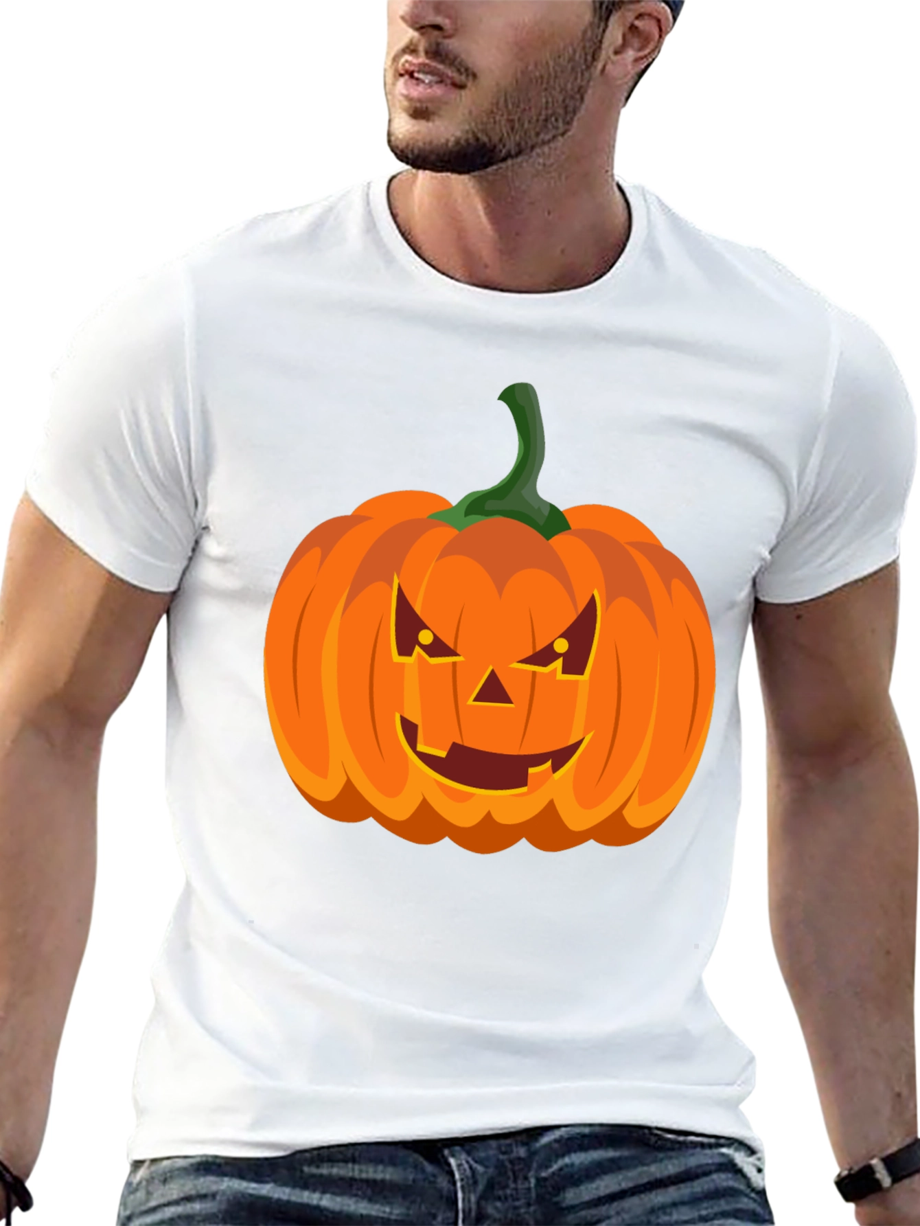 Halloween Pumpkin T-Shirt - Mens Graphic Tee