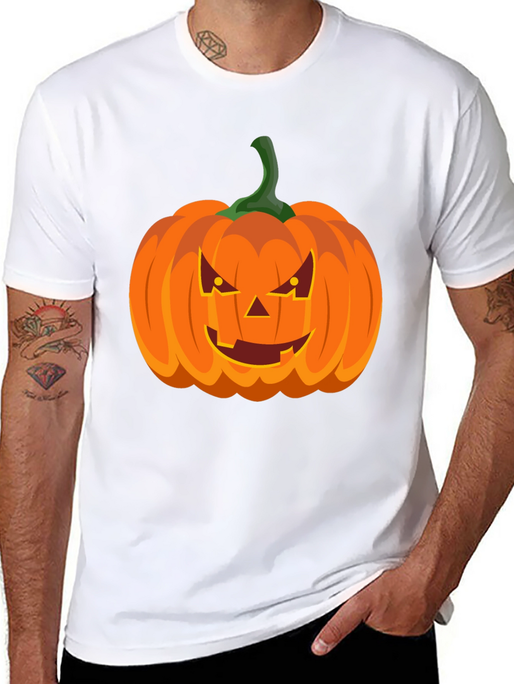 Halloween Pumpkin T-Shirt - Mens Graphic Tee