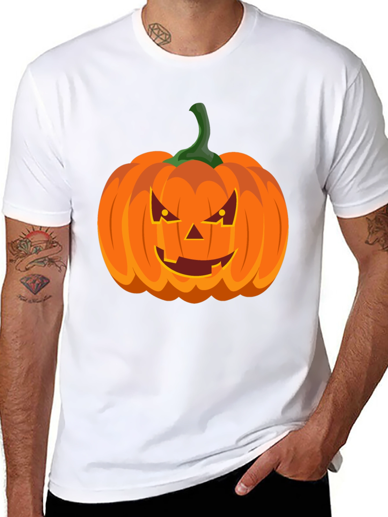 Halloween Pumpkin T-Shirt - Mens Graphic Tee