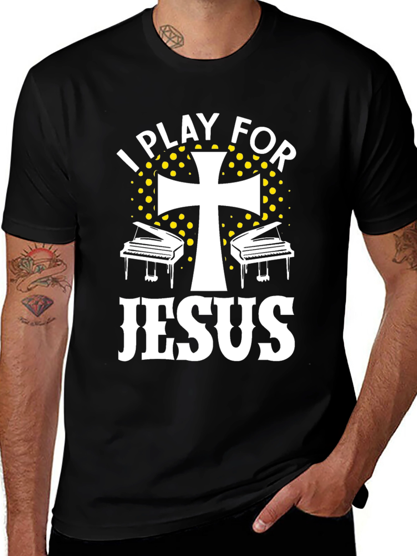 I Play For Jesus Piano Christian T-Shirt