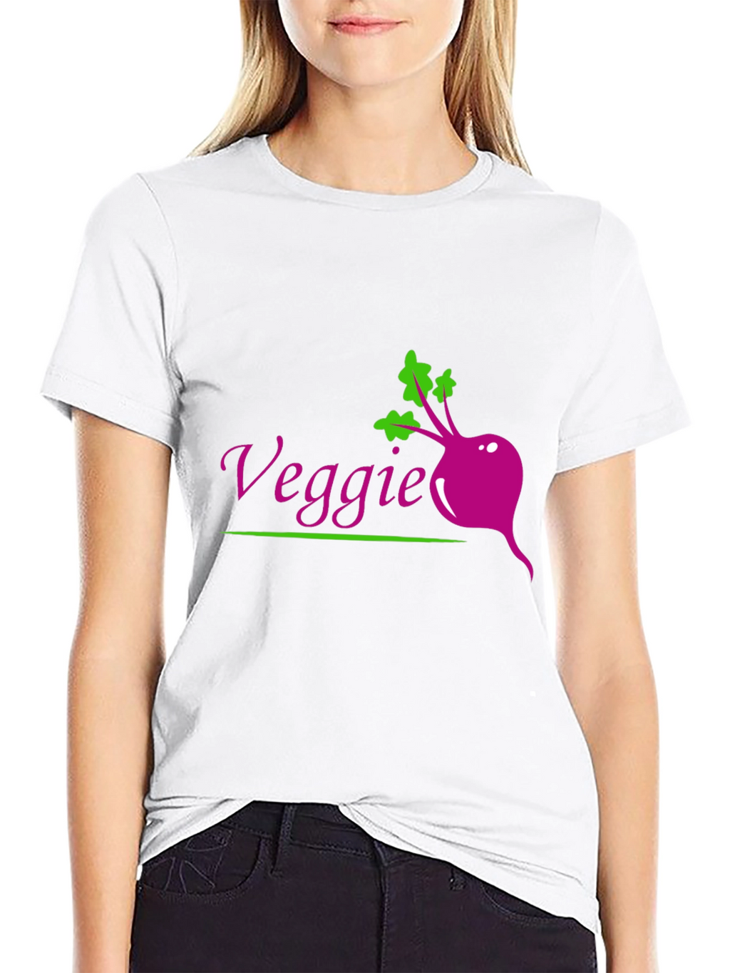 Veggie Beet Graphic Tee - Black Casual T-Shirt