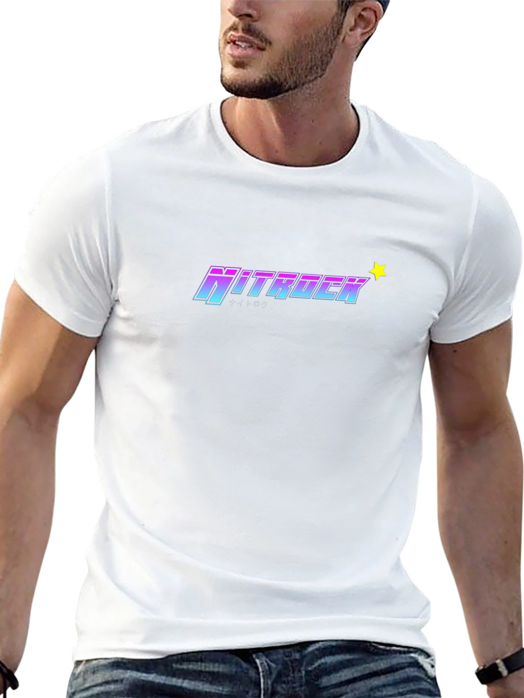 Nitrock Graphic Tee - Trendy Black T-Shirt