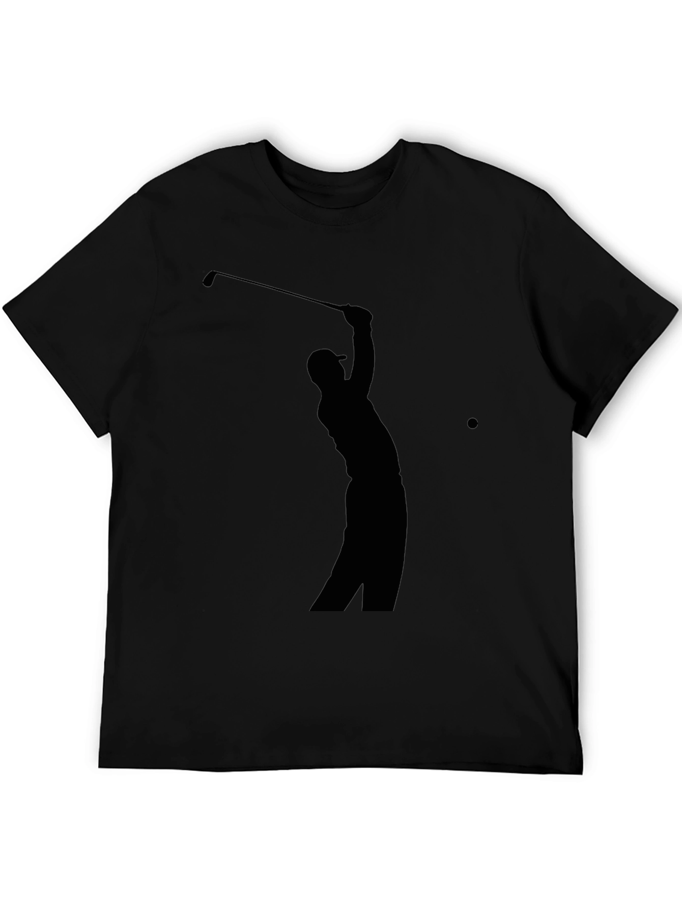 Golf Silhouette Tee - Classic Black Golfer T-Shirt