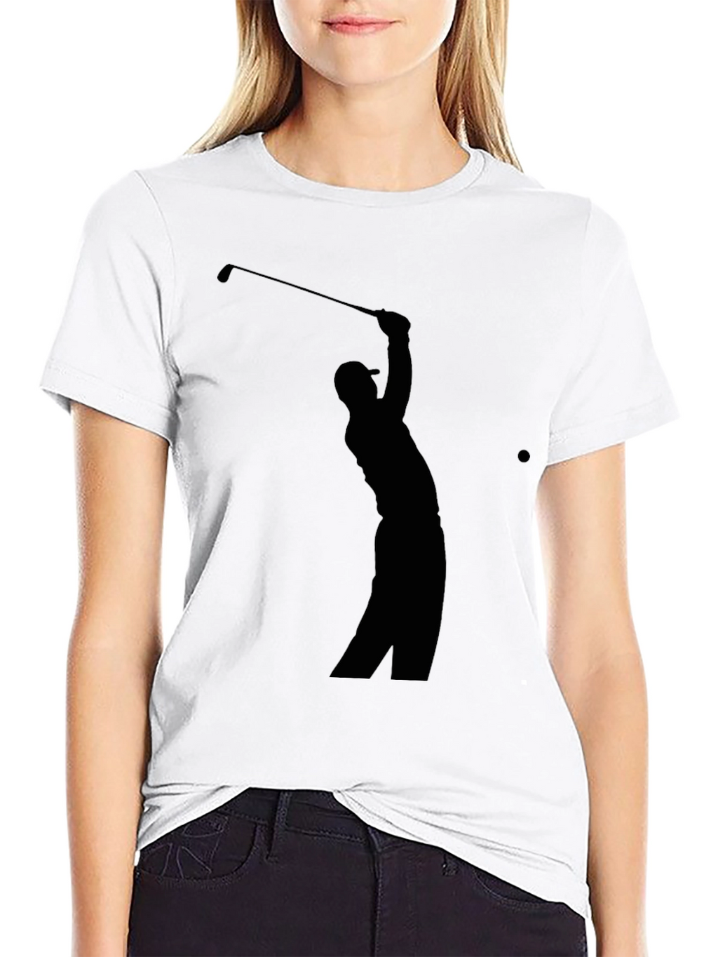 Golf Silhouette Tee - Classic Black Golfer T-Shirt