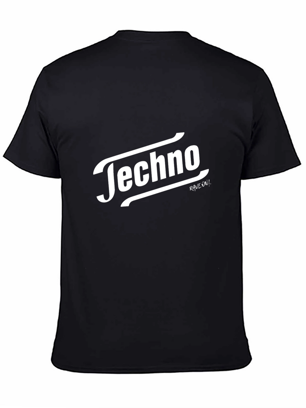 Techno Rave On! Graphic Black T-Shirt
