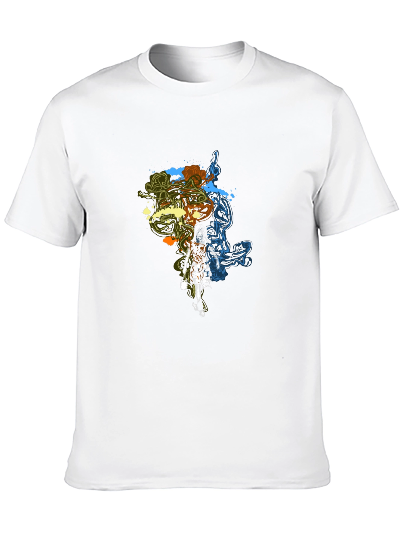 Stylish Graphic Print Black T-Shirt