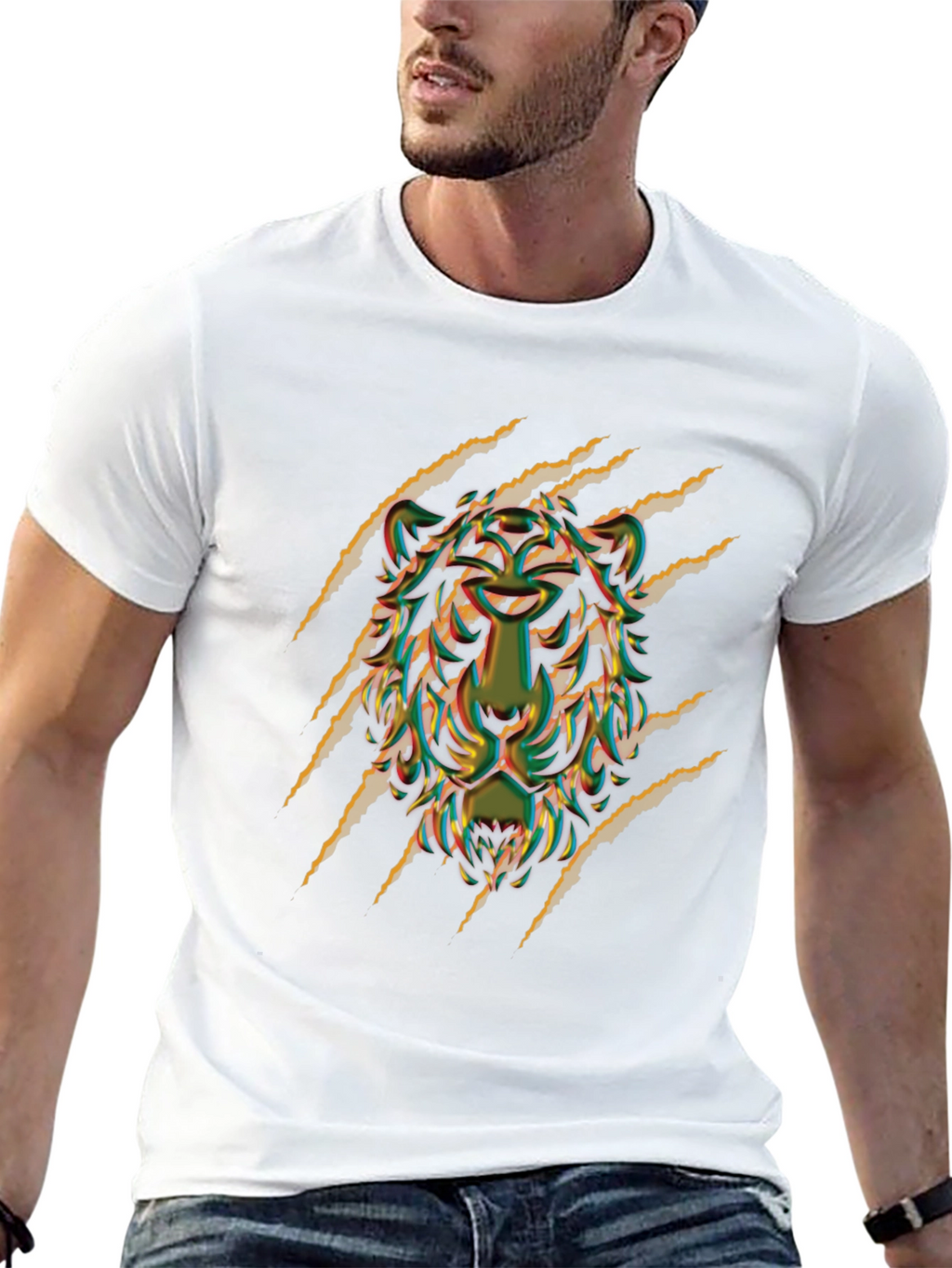 Bold Graphic Tee: Fierce Animal Design