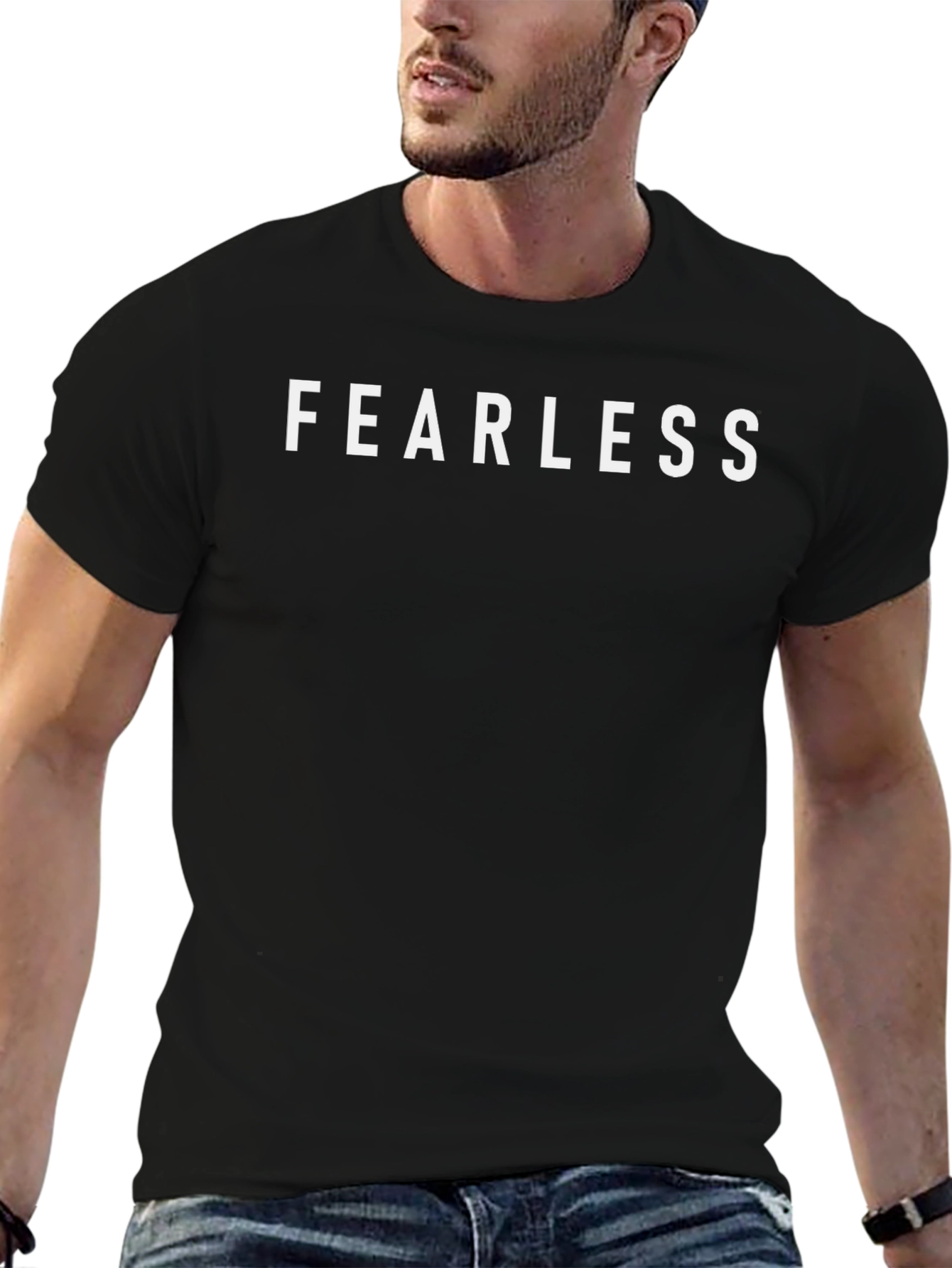 Fearless Graphic Tee - Black Cotton Blend