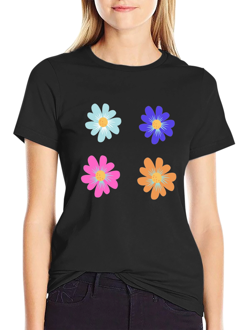 Floral Power T-Shirt - Retro Flower Design