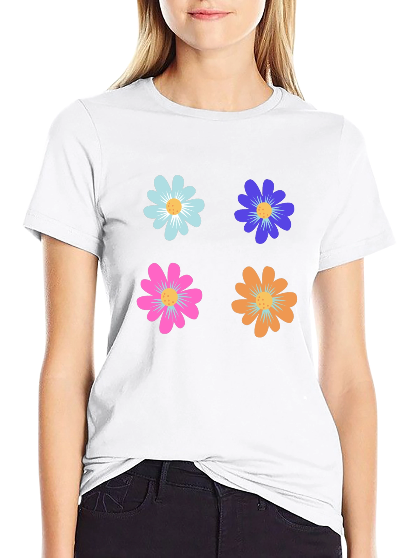 Floral Power T-Shirt - Retro Flower Design