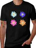 Floral Power T-Shirt - Retro Flower Design