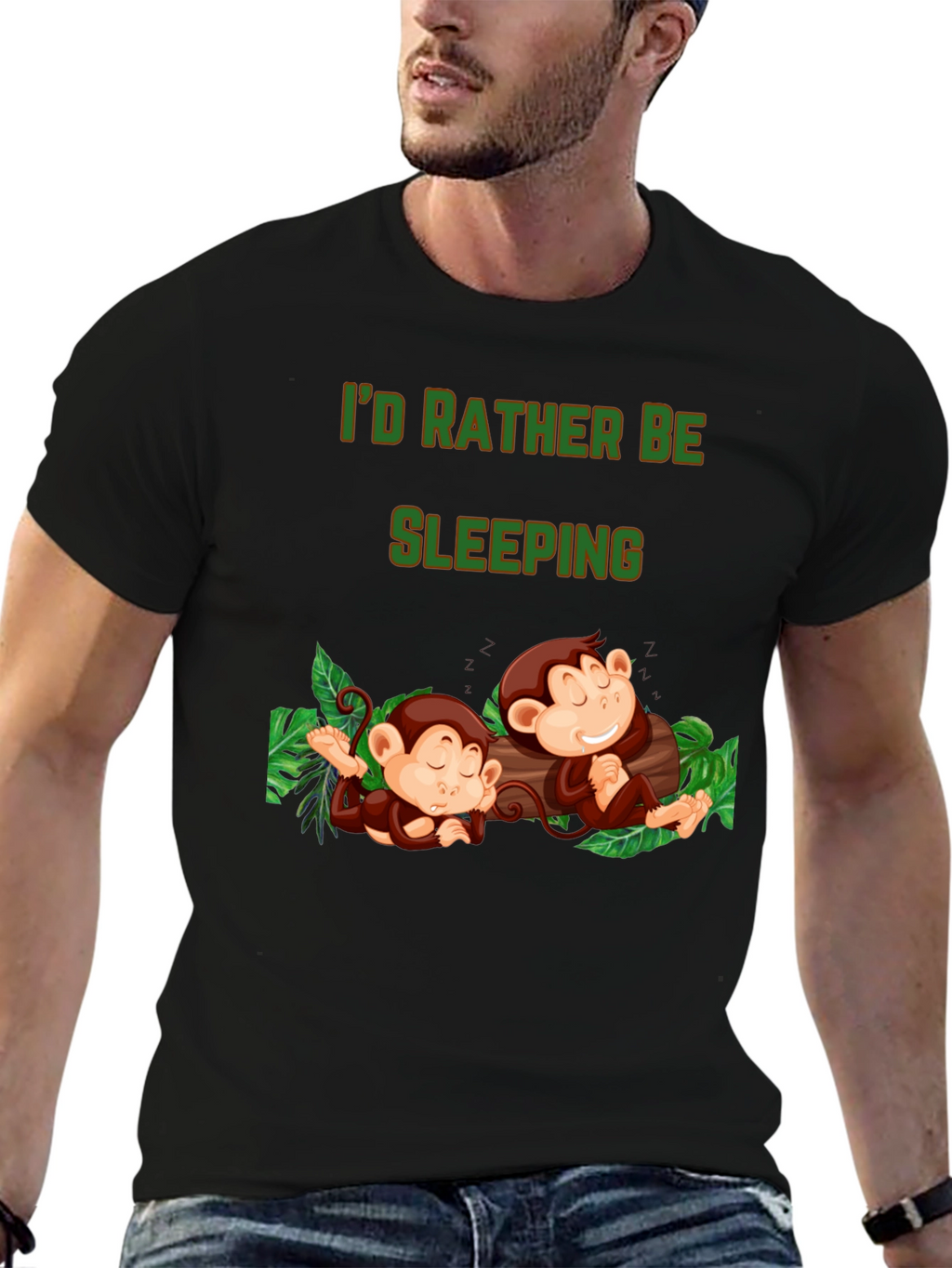 Id Rather Be Sleeping Monkey T-Shirt